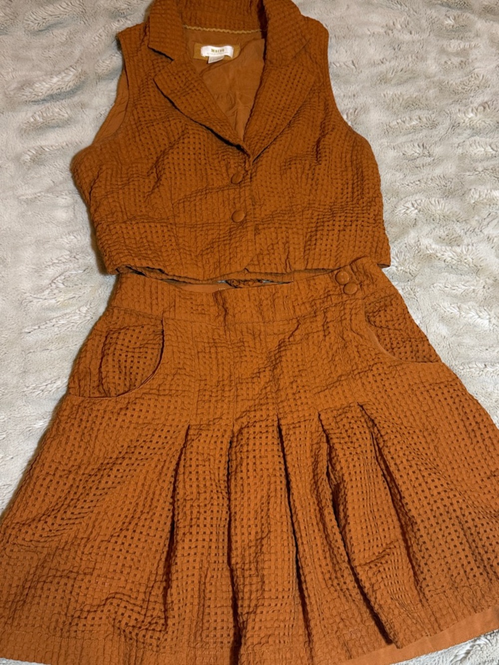 Maeve by Anthropologie size US 8 rust-orange skirt and vest